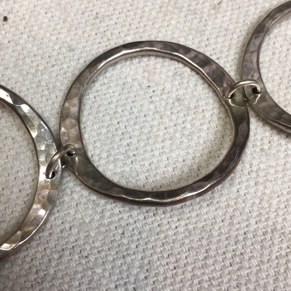 Sterling silver reversible circles bracelet - Picture 3 of 6